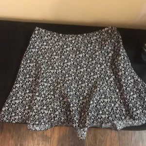 High waisted floral skirt